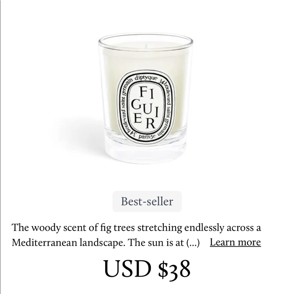 NEW Diptyque Figuier Candle